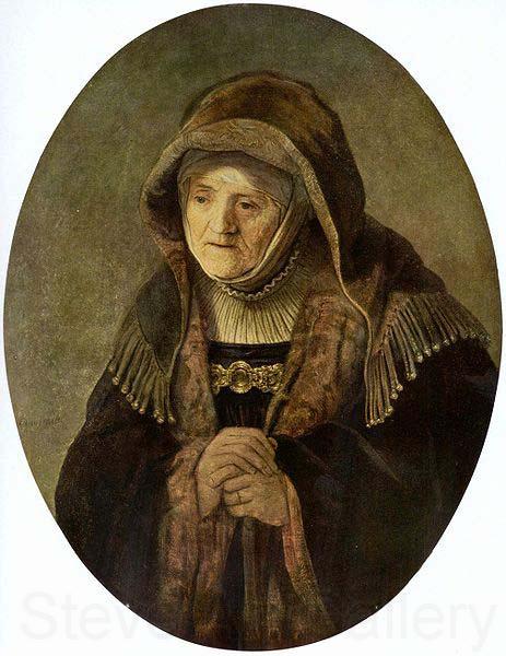 REMBRANDT Harmenszoon van Rijn Portrat der Mutter Rembrandts, Oval Germany oil painting art